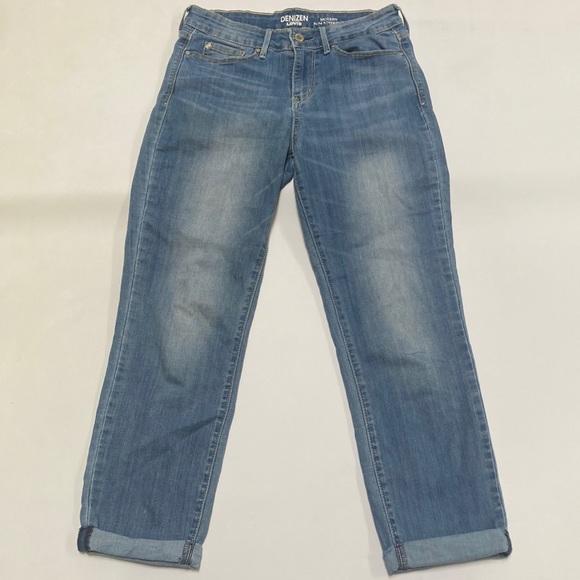 Denizen by Levi’s Modern Slim Boyfriend Cuffed Denim Jeans Light Wash - Picture 2 of 8